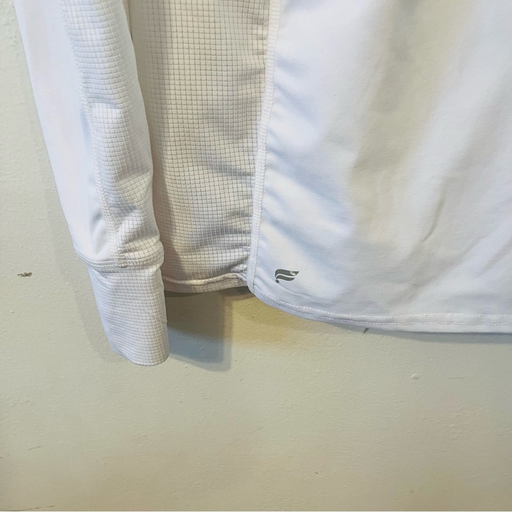 Fabletics White Pullover Performance Jacket Size … - image 5
